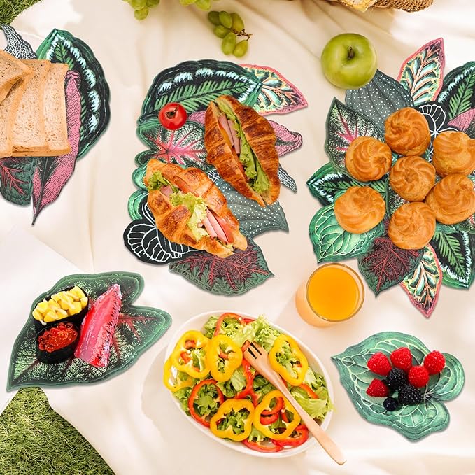 180 Pcs Parchment Paper Leaves, 8.66 in Charcuterie Board Tropical Parchment Paper Leaves Cheese
