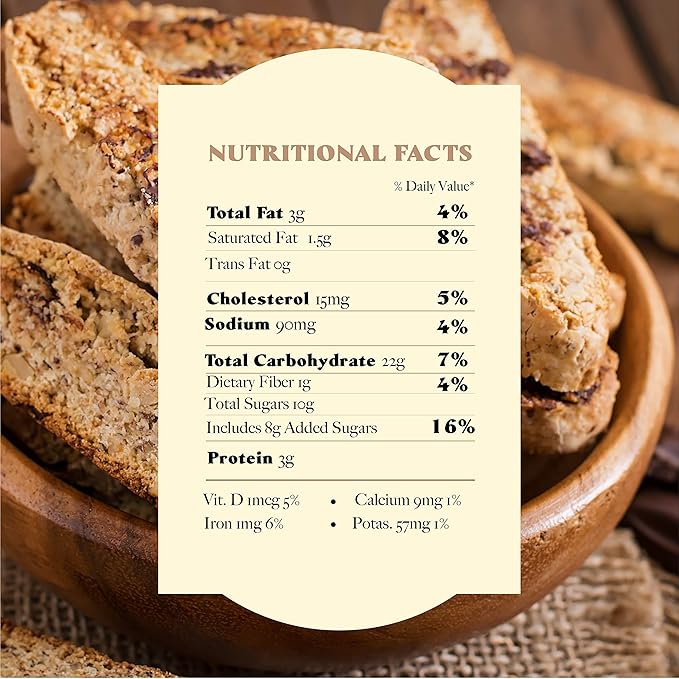 L'Oro Del Sud Chocolate Biscotti, Cantuccini d'Abruzzo, Italian Cookies Madewith Real Quality