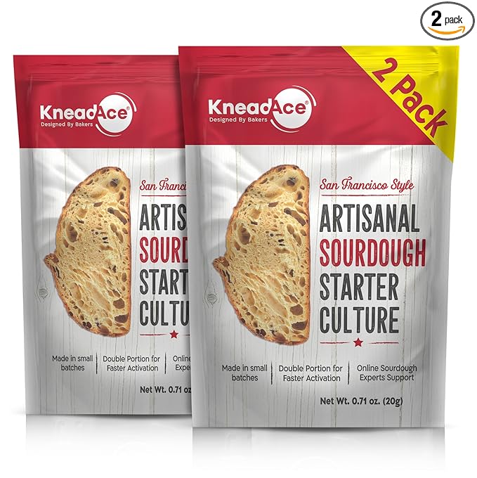 KneadAce Sourdough Starter Culture ??Fast-Activating Natural Wild Yeast for Homemade Bread