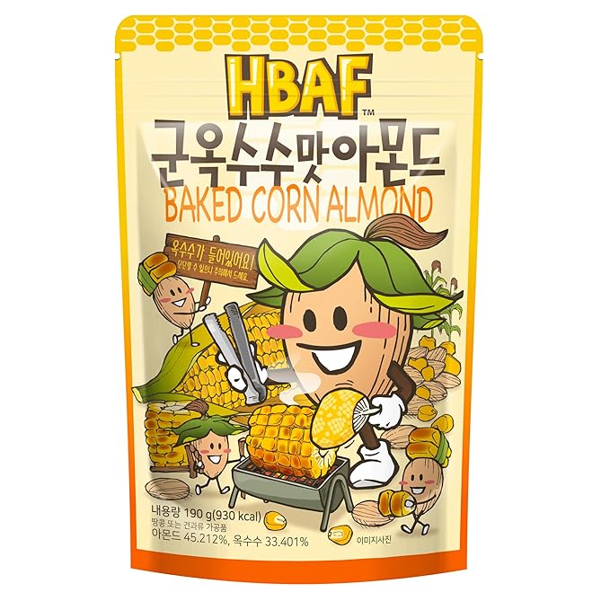 [Official Gilim HBAF] Korean Baked Corn Crunchy Almonds Nut | Nutritious & Gluten Free | Kids Lunch