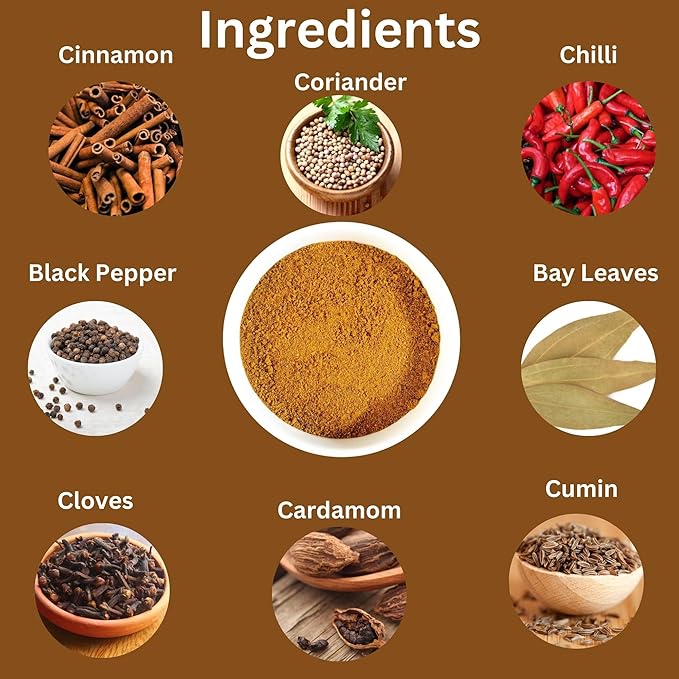 SPICY ORGANIC Garam Masala 16oz - Indian Spice Blend with Cardamom, Cinnamon & Cloves - All