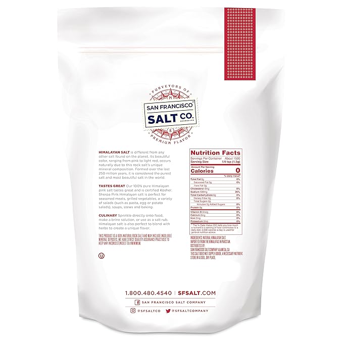Sherpa Pink Himalayan Salt - 5 lbs. Extra-Fine Grain