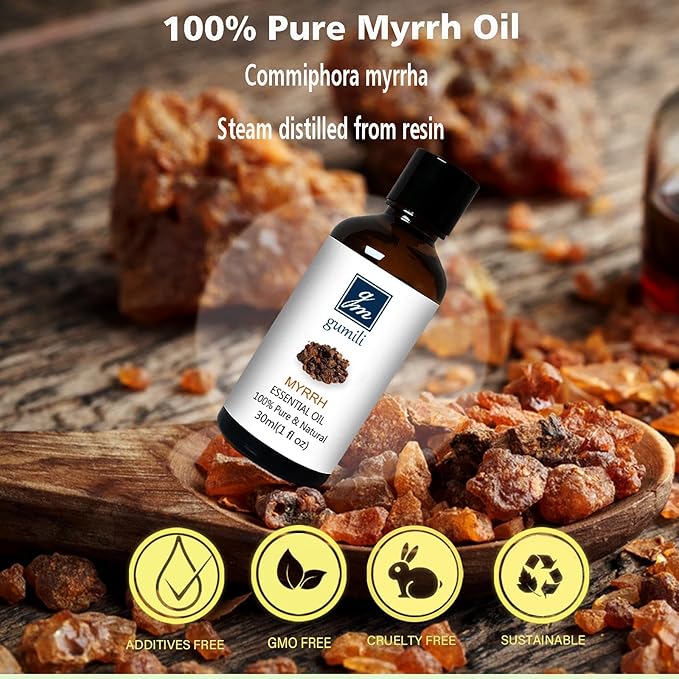 Frankincense and Myrrh Essential Oil, 100% Pure Undiluted Essential Oil for Skin, Hair