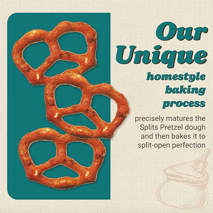 Unique Snacks- Unsalted Splits Pretzels, Homestyle Baked, Certified OU Kosher and non-GMO, 11 oz