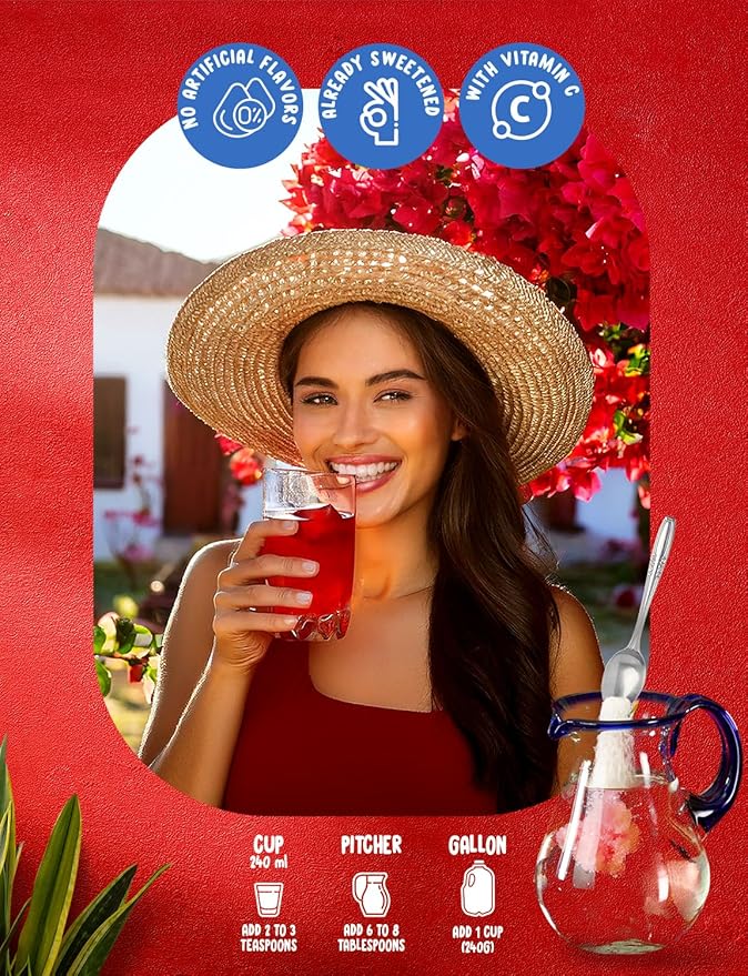 Klass Aguas Frescas | Drink Mix Tropical Variety Pack | Strawberry , Grape, Tropical Punch & Orange