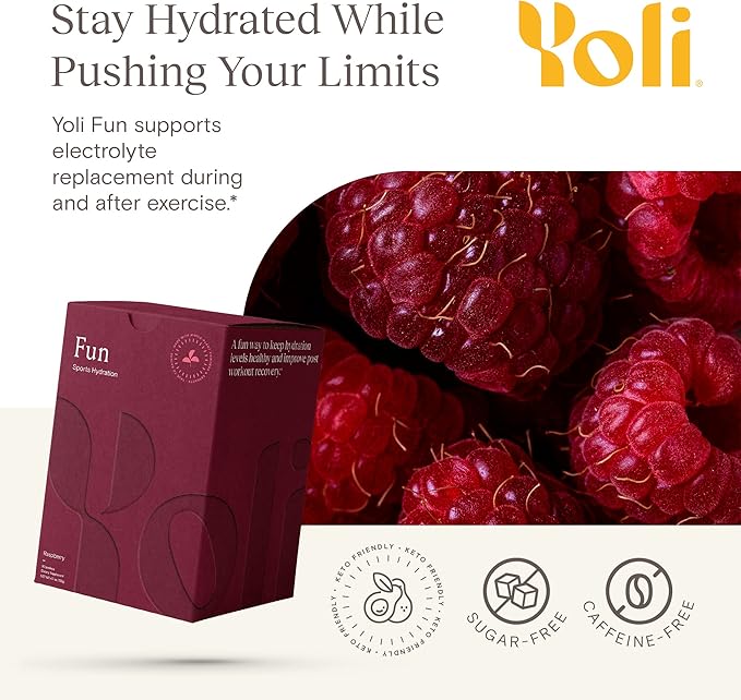 Yoli® Fun - Electrolyte Powder Packets - Hydration Powder Sugar-Free Electrolytes with Alkalete