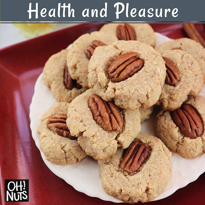 Oh! Nuts Pecans Dry Roasted Unsalted - Kosher, Oil-Free, All Natural Pecans - For Baking, Snacks