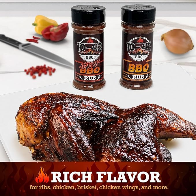10-42 BBQ Variety Pack Barbecue Dry Rub Seasoning Set - Southern BBQ Taste 3 Pack - for Ribs