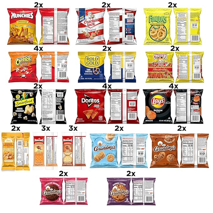 Frito Lay Ultimate Snack Care Package, Variety Assortment of Chips, Cookies, Crackers & More, (Pack