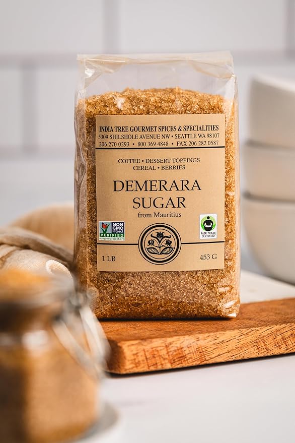India Tree Demerara Sugar, 1.75 lb | Vegan, Non-GMO, Gluten-Free and Fair Trade Unrefined Cane