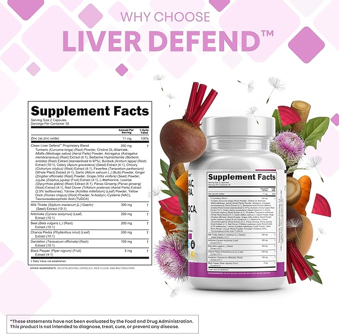 Clean Nutraceuticals Milk Thistle NAC Chanca Piedra Beet Root Artichoke Dandelion Root - Liver