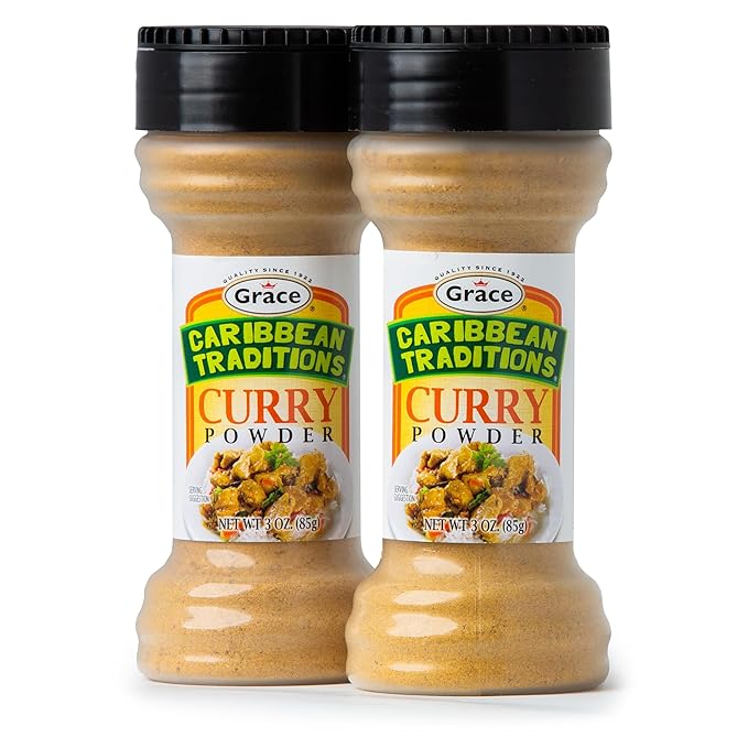 Grace Caribbean Traditions Curry Powder - 2 Pack of Jamaican Curry Powder Seasoning for a Perfect