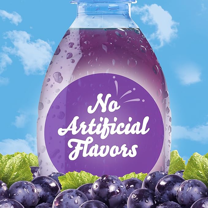 Crystal Light Grape Naturally Flavored Powdered Drink Mix with Caffeine, 120 ct Pack, 4 Boxes of 30
