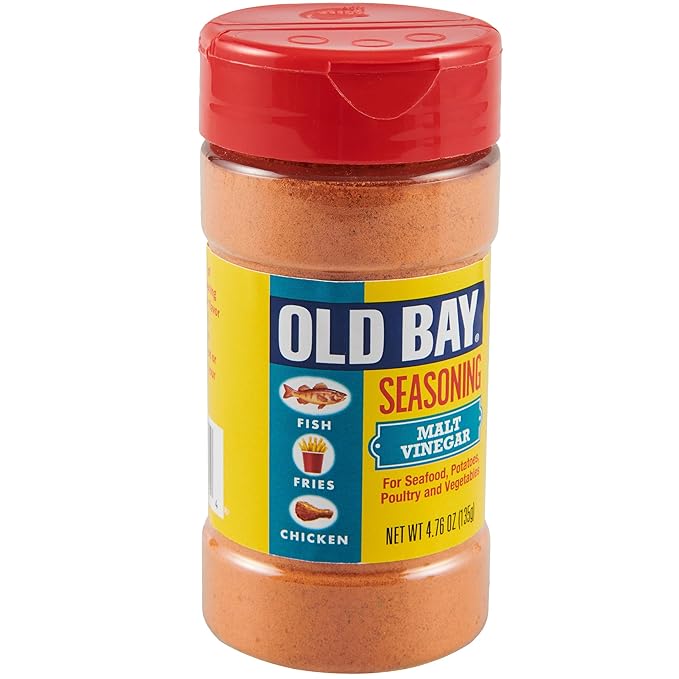 OLD BAY Seasoning, Malt Vinegar, Perfect for Fries, Wings, Seafood, or Vegetables, 4.76 oz