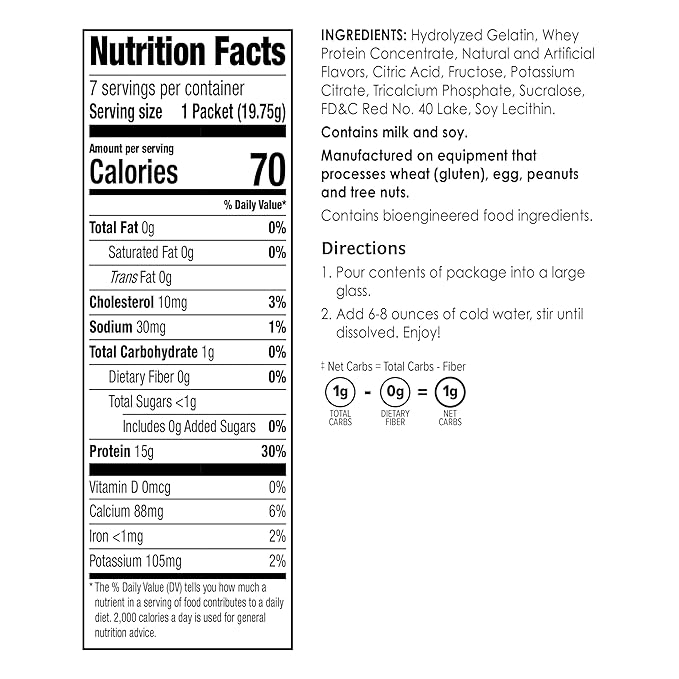 BariWise Protein Fruit Drink, Wildberry, Low Sugar, Gluten Free, Keto Friendly & Low Carb (7ct)