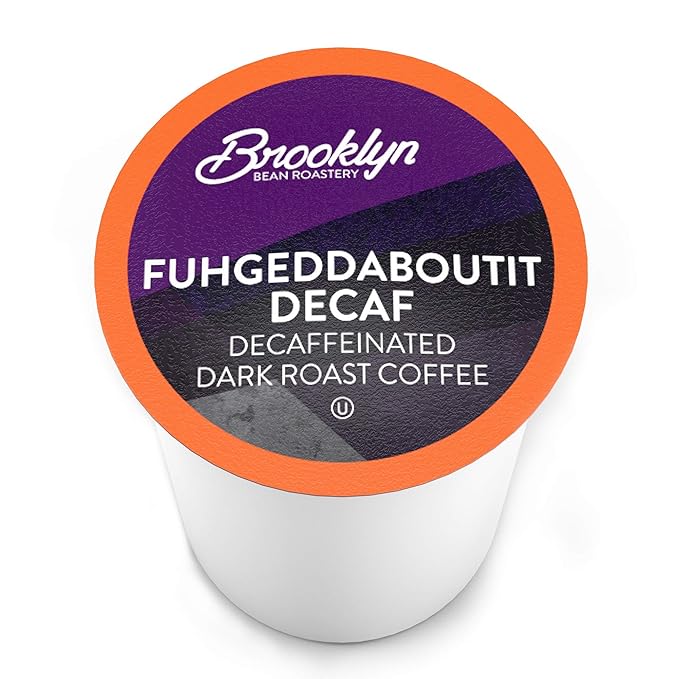 Brooklyn Beans Coffee Pods, Fuhgeddaboutit Decaf - Compatible with Keurig K Cup Brewers Including