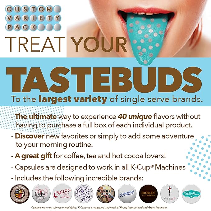 Variety Pack of Coffee, Tea, and Hot Chocolate - Great Sampler of Coffee, Tea, and Hot Cocoa for
