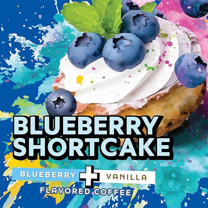 Java Factory Coffee Pods Blueberry Flavored Coffee for Keurig K-Cup Brewers, Blueberry Shortcake