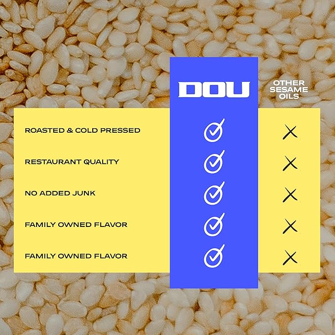 Dou by Uncle Chen Sesame Oil - Flavorful and Aromatic Oil for Cooking, Stir-Frying, and Dressing
