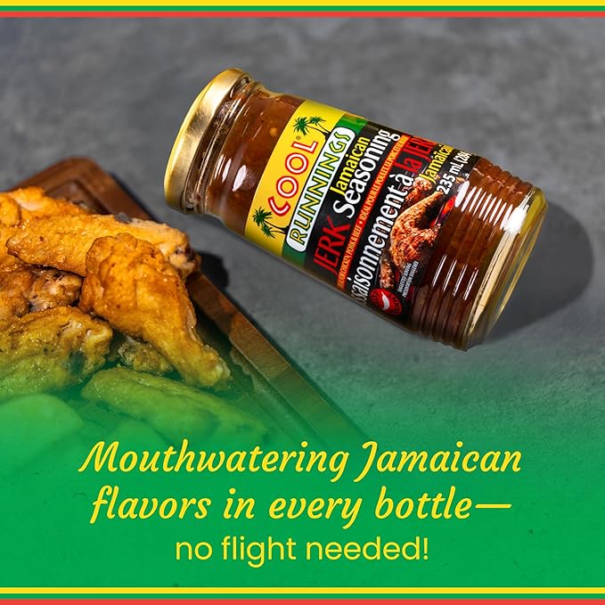 Cool Runnings Jerk Jamaican Seasoning Hot Sauce 284g - Authentic Spicy Jamaican Sauce for