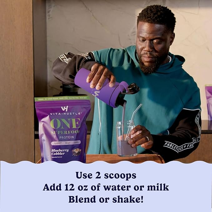 VitaHustle ONE Meal Replacement Shake - Plant Based Protein Powder by Kevin Hart - Vegan, Meal