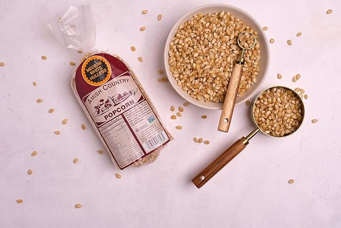 Amish Country Popcorn | 1 lbs Bag | Medium White Popcorn Kernels | Old Fashioned, Non-GMO and