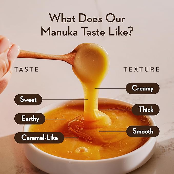 Wedderspoon Raw Premium Manuka Honey, 50+ MGO, 8.8 Oz, Unpasteurized New Zealand Honey, From Our