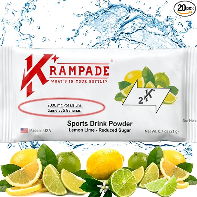 Original Reduced Sugar 2K - 2000 mg Potassium Electrolyte Powder Drink Mix | Cramp Relief