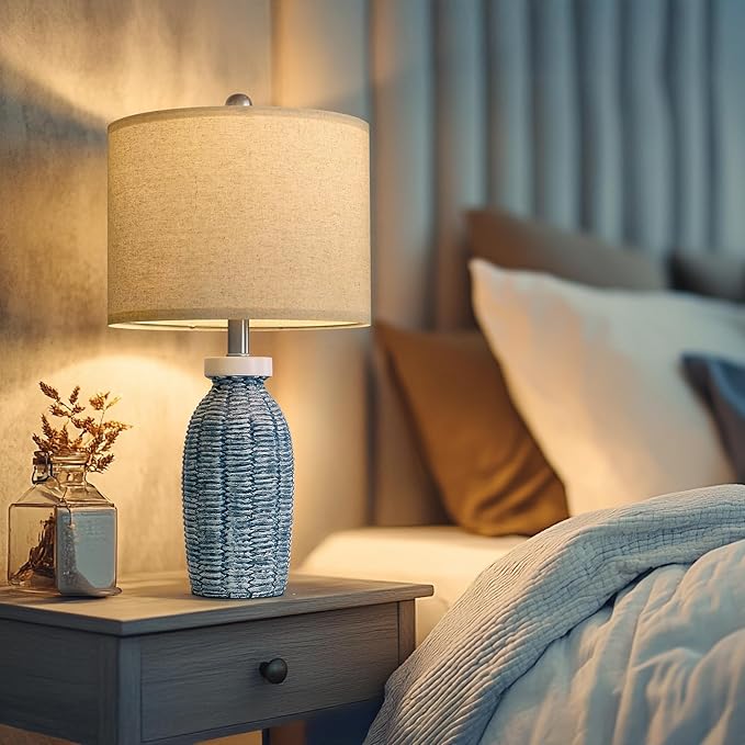 22.75" Table Lamps for Bedroom Living Room Boho Lamp Set of 2 Farmhouse Lamp Bedside Nightstand