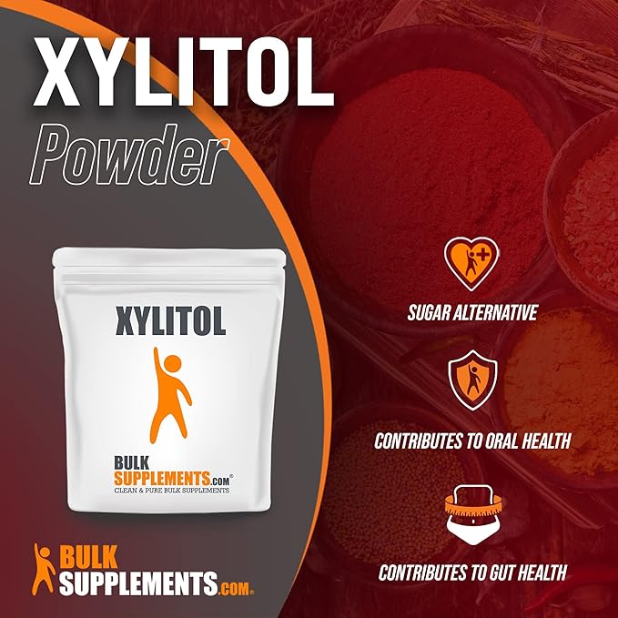 BulkSupplements.com Xylitol Powder - Natural Sugar Substitute & Sugar Alternative - Sweetener For