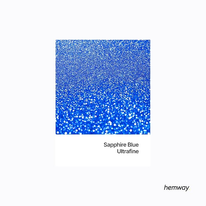 Hemway Premium Glitter Shaker - Sapphire Blue | 130g Ultrafine Metallic Flake Sequins for Resin &
