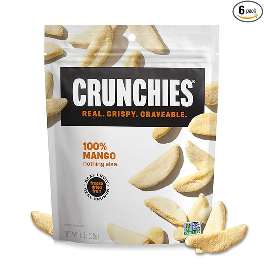 Crunchies Freeze-Dried Fruits, 100% All Natural Crispy Fruit, Non GMO and Kosher, Resealable Freeze