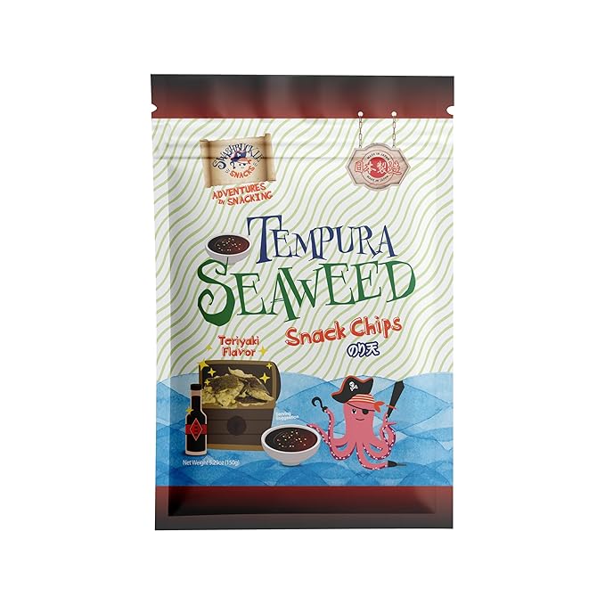 Japanese Tempura Seaweed Chips, Noriten ??Teriyaki Flavor | 5.29oz | Authentic Japanese snack by