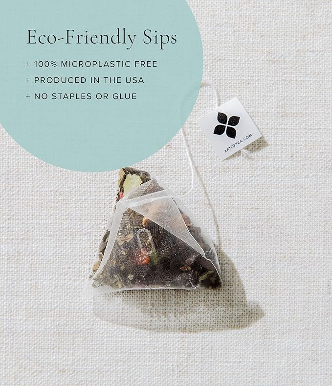 Art of Tea | Organic White Coconut Crème | 12 Count Eco Friendly Sampler Box Assortment | Premium