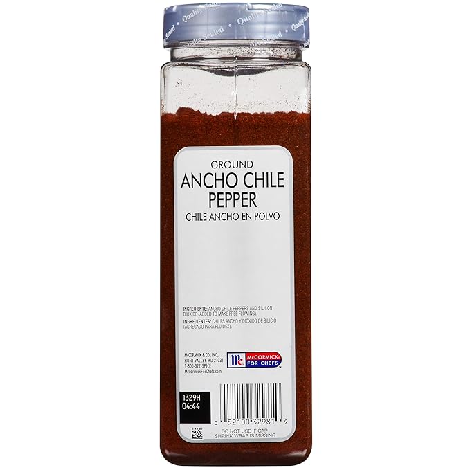 McCormick Culinary Ground Ancho Chile Pepper, 16 oz - One 16 Ounce Container of Ancho Chile Pepper