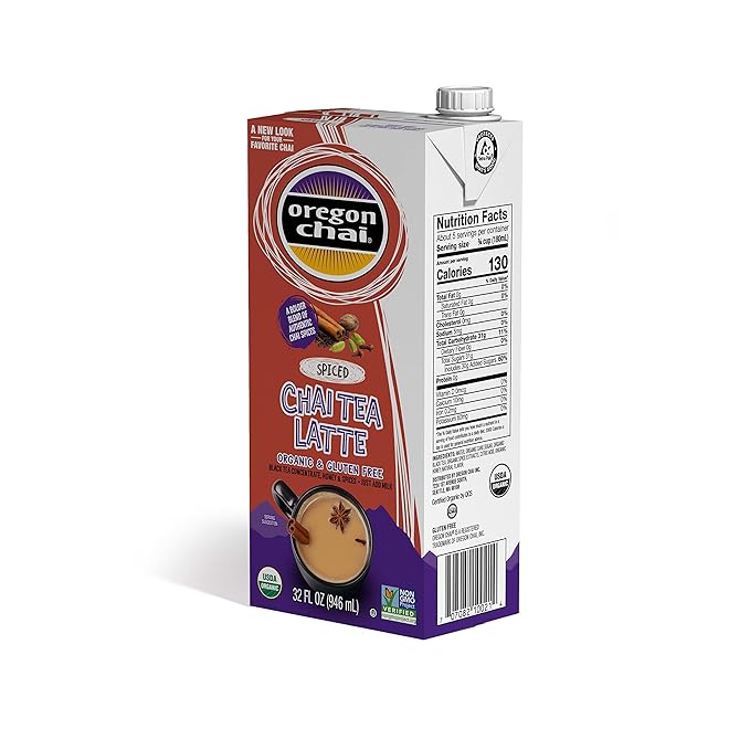 Oregon Chai Spiced Chai Tea Latte Concentrate, 32 Fl Oz (Pack of 1)