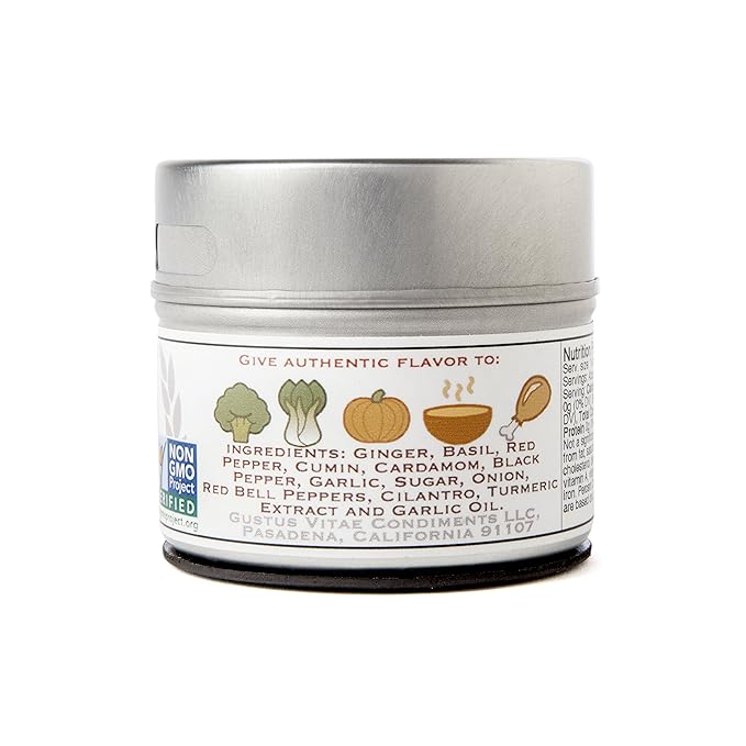 Taste of Thailand Seasoning | Non GMO Verified | Magnetic Tin | Spice Blend | 1.4oz | Crafted in