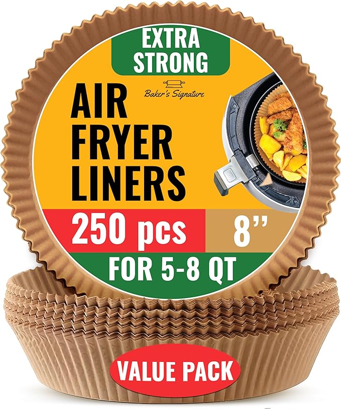 250 pcs Air Fryer Liners for Ninja, Round Disposable Airfryer Paper Liners ??Non-Stick and Oil