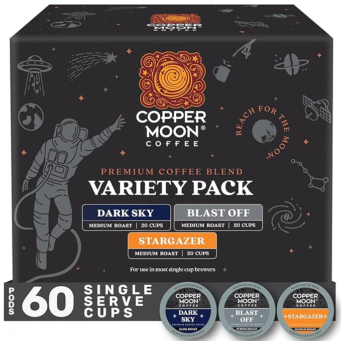Copper Moon Single Serve Coffee Pods For Keurig K-Cup Brewers, Flavored Variety Pack (Stargazer