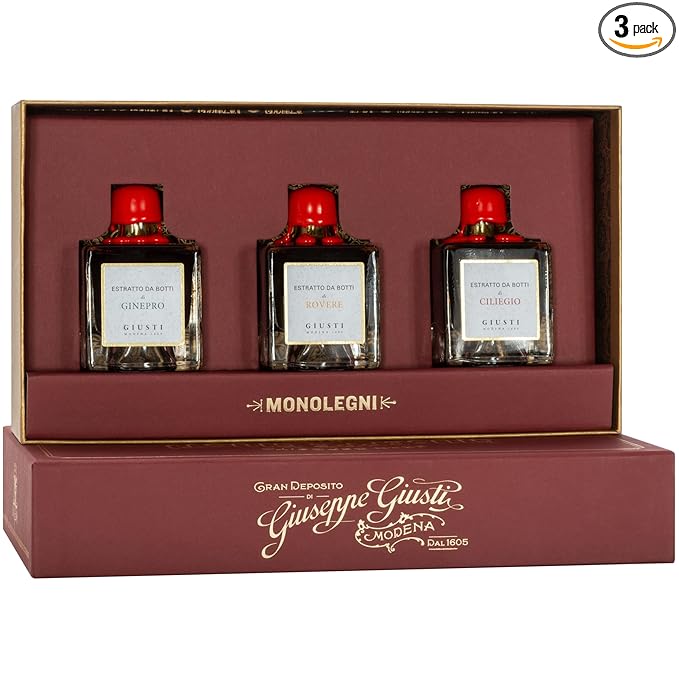Giusti Italian Balsamic Vinegar Gift Set ??Gourmet Collection of 3 Aceto Balsamico di Modena-Based