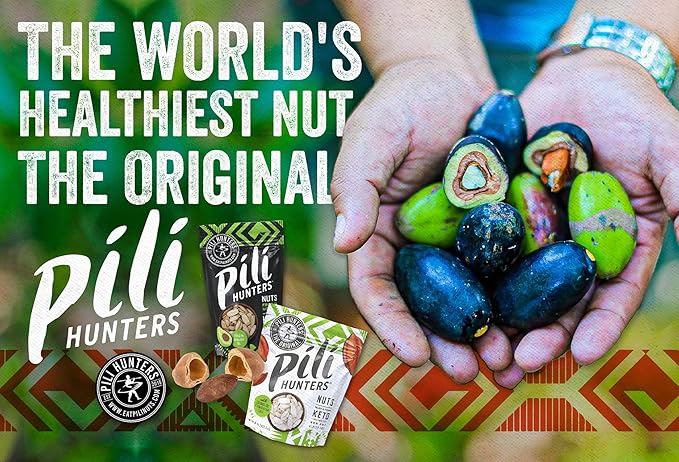 Pili Hunters - Wild Sprouted Pili Nuts, Himalayan Salt (1 lb Bag) Keto/Paleo/Vegan Snacks, Low Carb