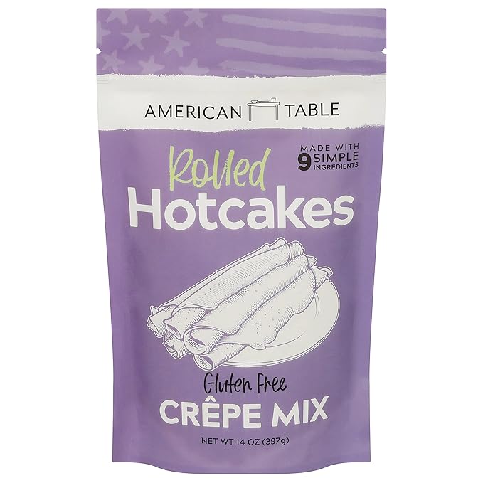 Gluten Free Rolled Hotcakes Crepe Mix by American Table, Made with American-Grown Ingredients &