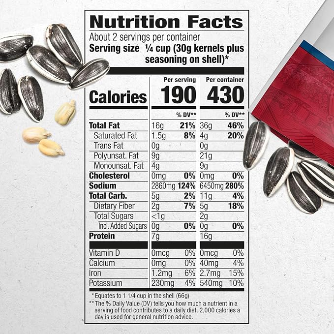 DAVID Roasted and Salted Jumbo Sunflower Seeds, Sweet and Spicy Flavor, 5.25oz.