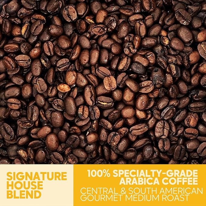 Sarasota Coffee Ground Signature House Breakfast Blend | Medium Roast Gourmet Coffee Grounds | Low