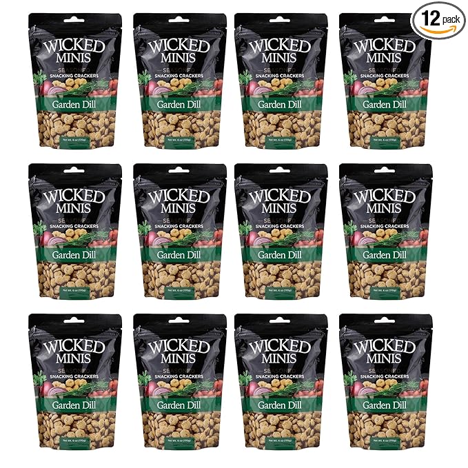 Wicked Minis Soup & Oyster Crackers - Saltine & Salted Flavored Mini Puffed Soup, Savory Snacking