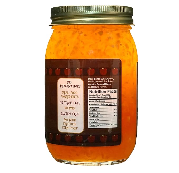 Green Jay Gourmet Apple Pie Jam - All-Natural Fruit Jam with Apples, Cinnamon & Spices - Vegan
