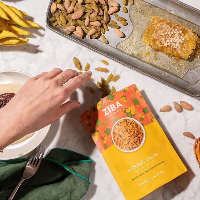 Ziba Foods Kishmish Raisins | Non-GMO, Vegan, Whole 30 Friendly & Paleo | Superfood Dry Fruit