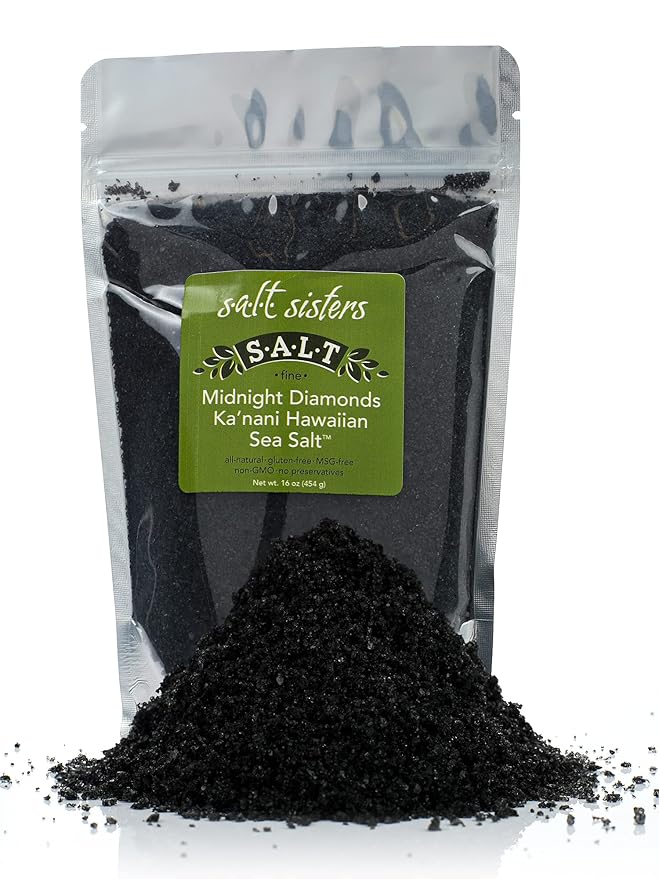 s.a.l.t. sisters Midnight Diamonds Ka'nani Hawaiian Sea Salt | All-Natural, Gluten Free, MSG Free