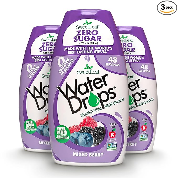 SweetLeaf Water Drops, Mixed Berry ??Sugar-Free Water Enhancer Drops, Stevia & Monk Fruit Sweetener