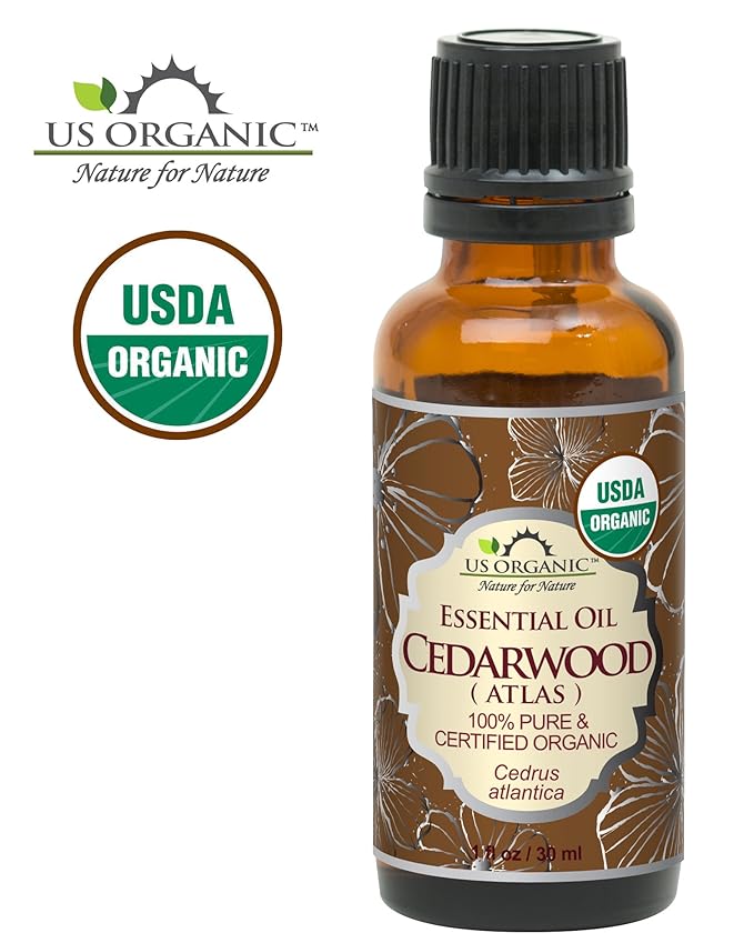 US Organic 100% Pure Cedarwood Essential Oil (Atlas) - USDA Certified Organic, Steam Distilled